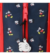 Mochila Escolar Mickey Mouse Fashion 38cm con Carro0