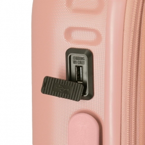 Maleta de cabina Pepe Jeans Laila rosa claro expandible rígida 55cm