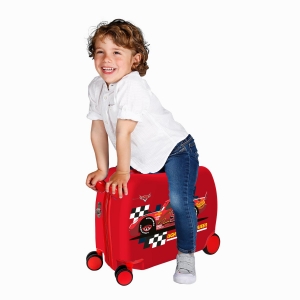 Maleta infantil 2 ruedas multidireccionales McQueen Roja