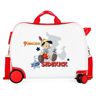 Maleta infantil 2 ruedas multidireccionales Pinocchio & Sidekick