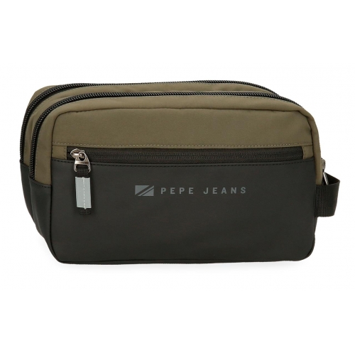 Neceser doble compartimento Pepe Jeans Jarvis verde oscuro