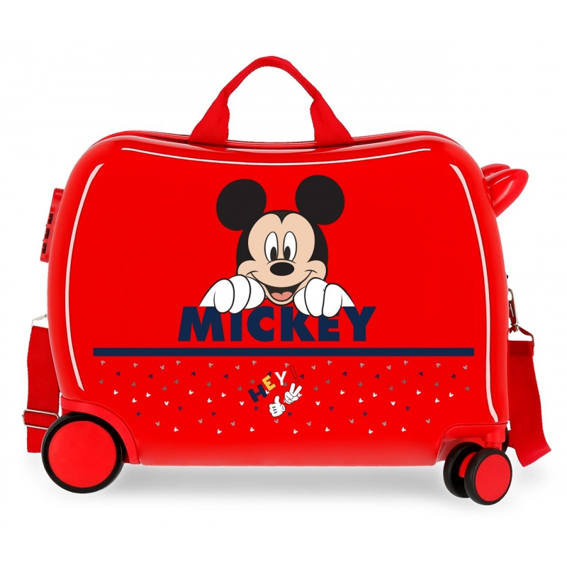 Maleta infantil Happy Mickey con ruedas multidireccionales