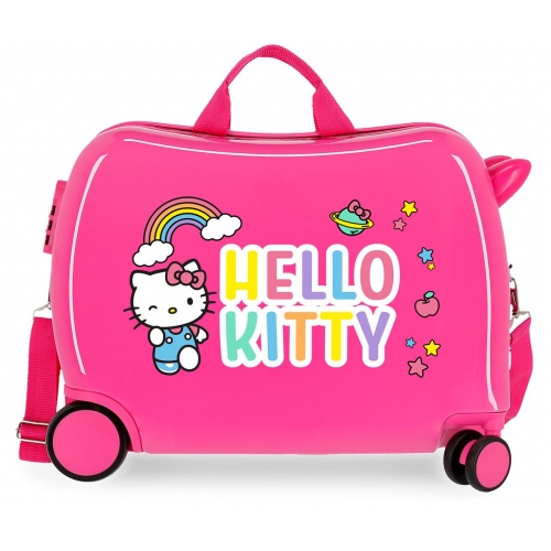 Maleta Infantil 2 ruedas multidireccionales Hello Kitty You are Cute Fucsia