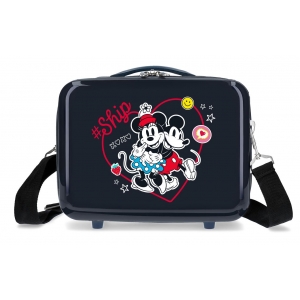 Neceser ABS Mickey & Minnie Ship Always Be Kind Adaptable Marino