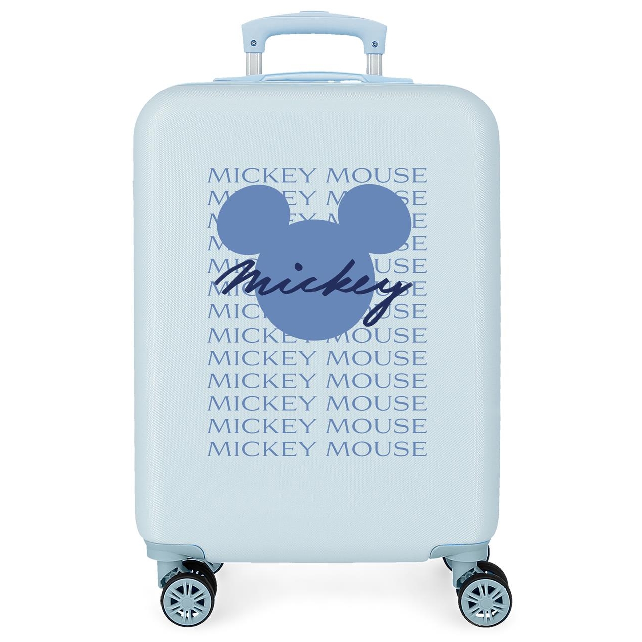 Maleta de cabina rígida  Disney Mickey signature  55 cm azul claro