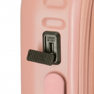 Maleta de cabina Pepe Jeans Carina rosa claro expandible rígida 55cm