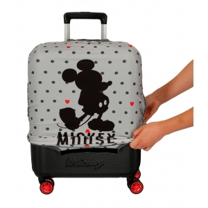 Funda para maleta mediana Mickey gris