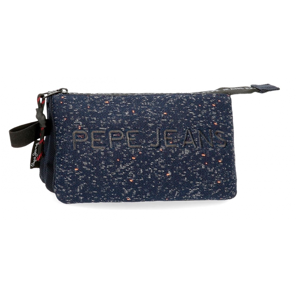 Estuche Pepe Jeans Hike Tres Compartimentos Azul
