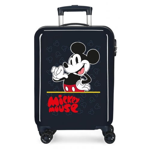 Maleta de cabina Mickey Mouse Fashion rígida 55 cm marino