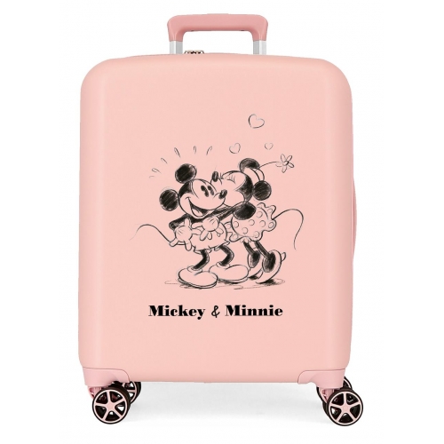 Maleta de cabina rígida Disney  Mickey & Minnie Kisses 55 cm nude