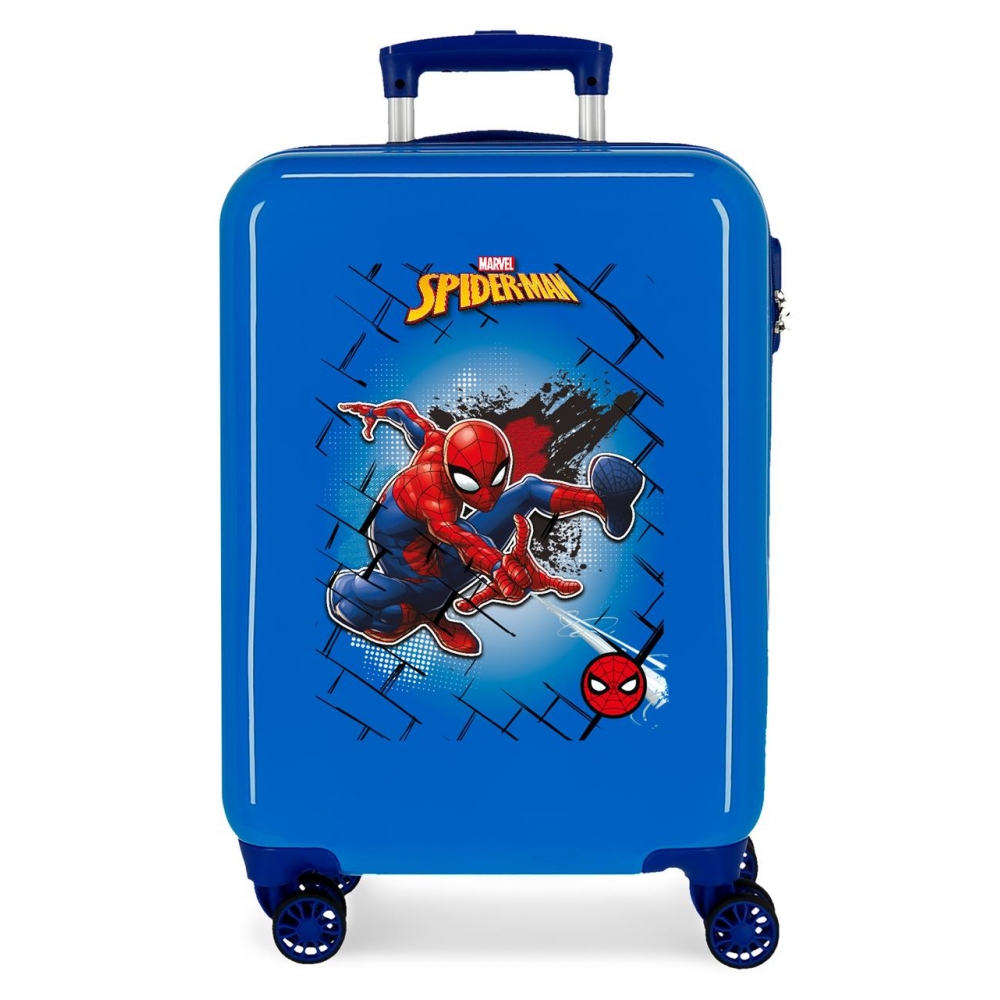 Maleta de Cabina Spiderman Red rígida 55cm Azul