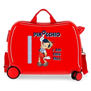 Maleta infantil 2 ruedas multidireccionales Pinocchio