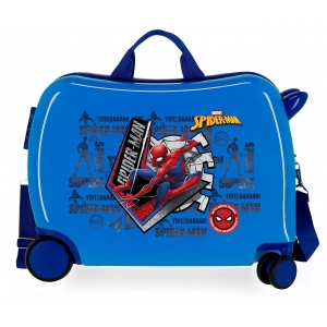 Maleta Infantil Spiderman Great Power 2 ruedas multidireccionales Azul