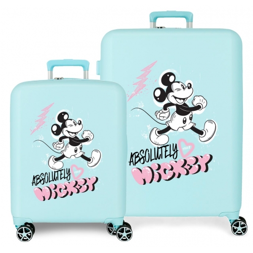 Juego de maletas rígidas Disney Mickey Friendly 55 - 70 cm turquesa