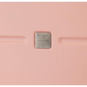 Maleta de cabina Pepe Jeans Chest rosa claro  expandible rígida 55cm