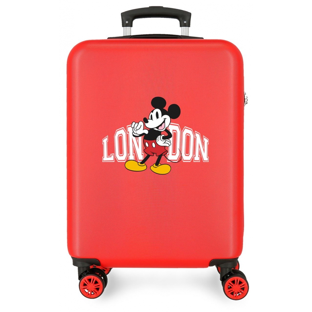 Maleta de cabina rígida  Disney Trip to London  55 cm rojo