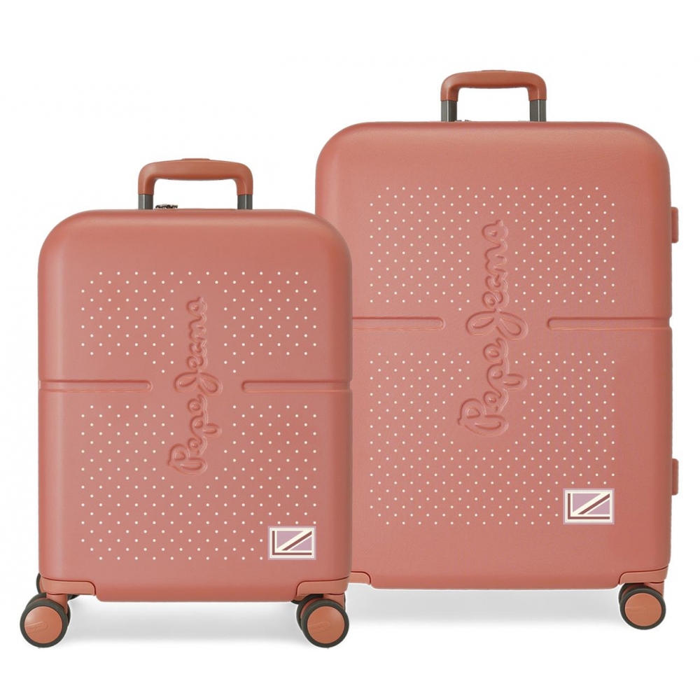 Juego de maletas Pepe Jeans Laila terracota rígidas 55-70cm