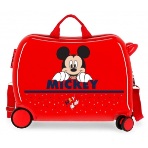 Maleta infantil Happy Mickey con ruedas multidireccionales