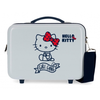 Neceser ABS Girl Gang Hello Kitty adaptable a trolley Azul Claro