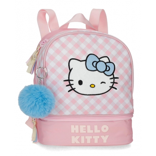 Mochila Hello Kitty Wink 28cm con portamerienda
