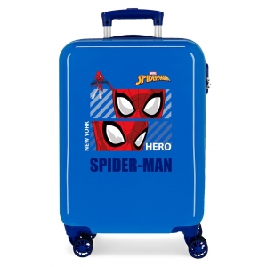 Maleta de Cabina Spiderman Hero rígida 55cm Azul