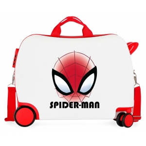 Maleta infantil 2 ruedas multidireccionales Spiderman Authentic blanco