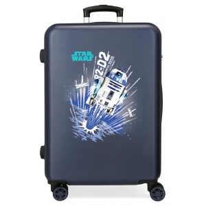 Maleta Mediana Star Wars Droids R2-D2 rígida 68cm Azul Marino