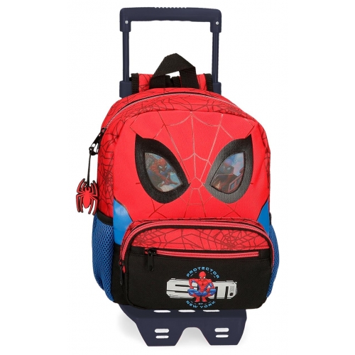 Mochila 28cm Spiderman Protector con carro