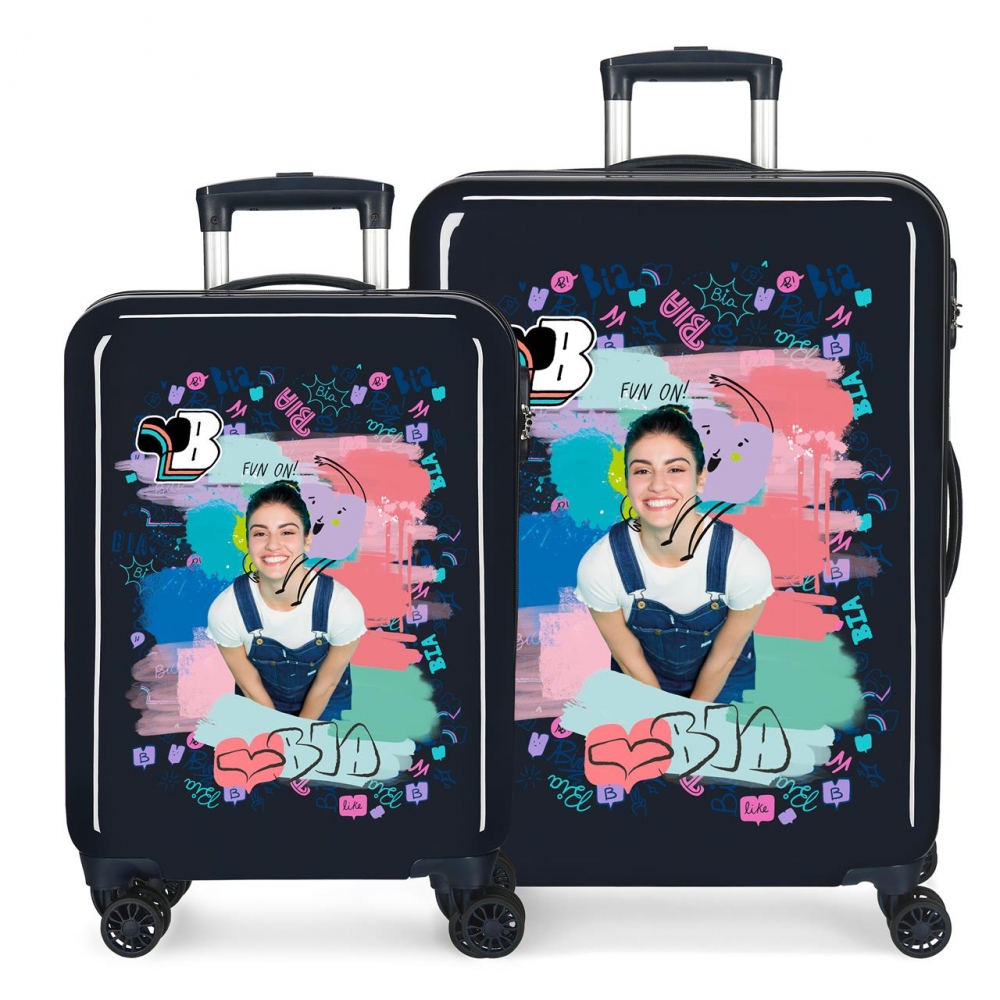 Juego de Maletas Bia Jeans rígidas 55-68cm Azul