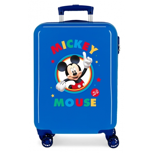 Maleta de cabina rígida Cirkle Mickey Azul